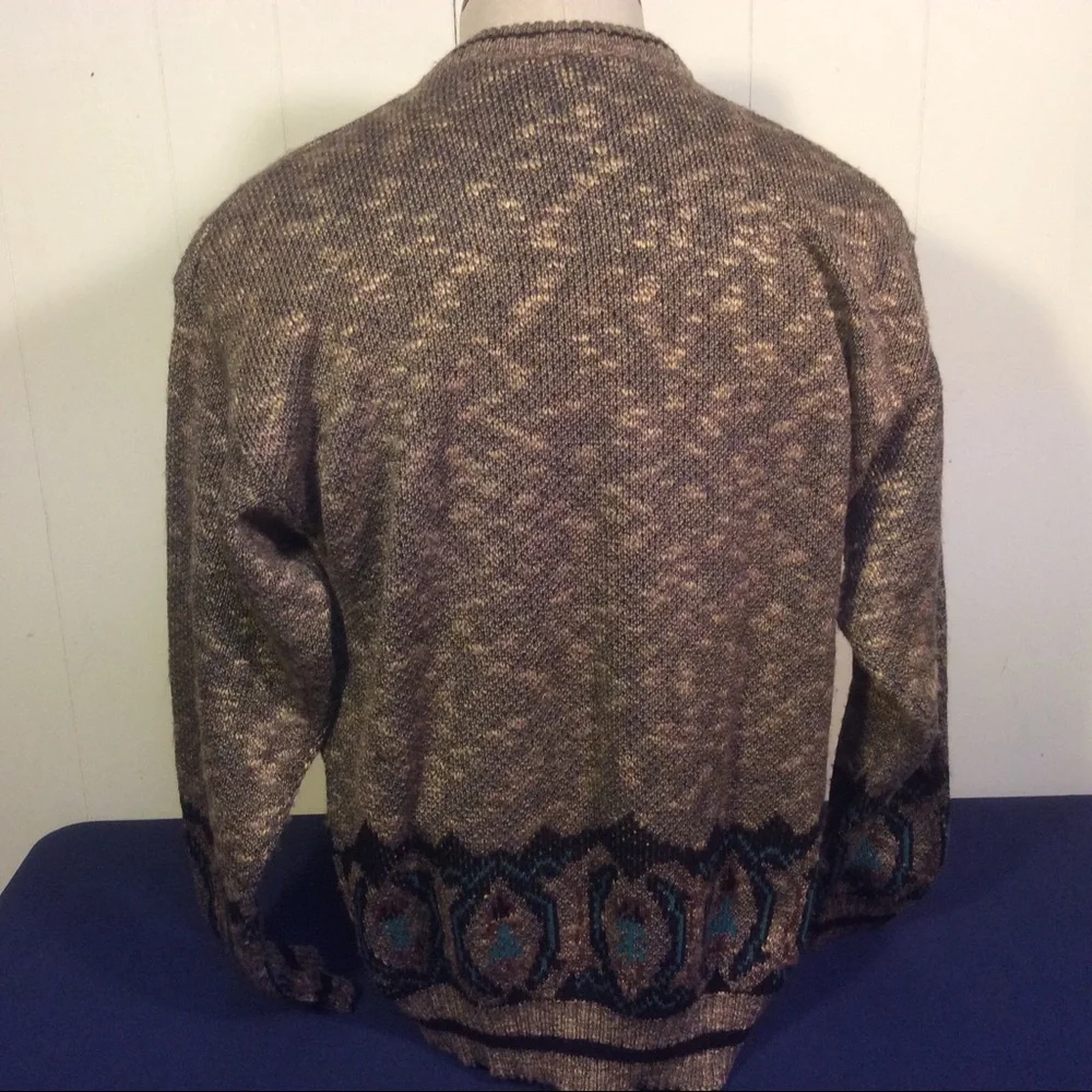London Fog Vintage Aztec southwestern design Men’s sweater size large